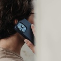 Skórzana obudowa SANDMARC do telefonu iPhone MINIMAL (granatowa)