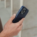 Skórzana obudowa SANDMARC do telefonu iPhone MINIMAL (granatowa)