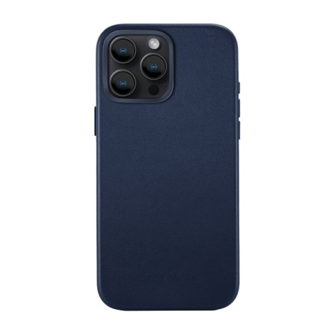 Skórzana obudowa SANDMARC do telefonu iPhone MINIMAL (granatowa)